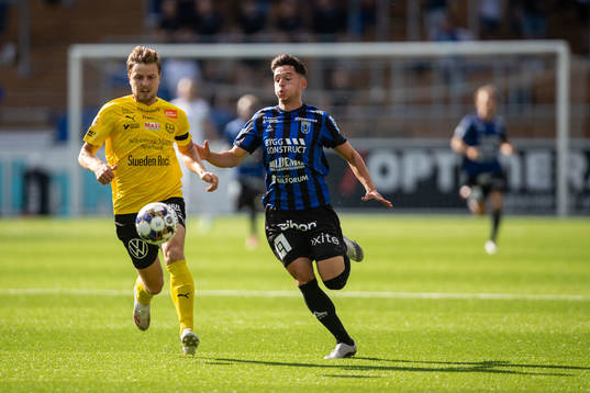 Mjällbys Joel Nilsson och Sirius Laurent Shabani