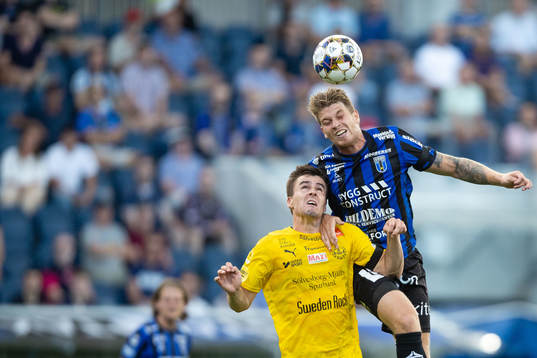 Mjällbys Jesper Gustavsson och Sirius Marcus Mathisen