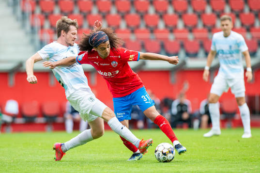 Helsingborgs Adam Kaied och Helsingørs Nikolaj Hanssen