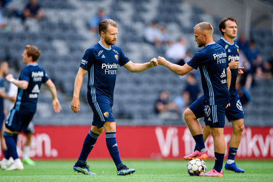 Djurgårdens Jacob Une Larsson och Nicklas Bärkroth