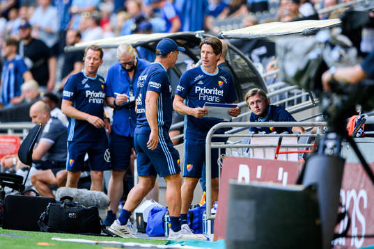 Djurgårdens tränare Kim Bergstrand och tränare Thomas