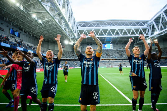 Djurgårdens Magnus Eriksson jublar