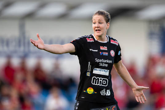 Kristianstads Mia Carlsson deppar