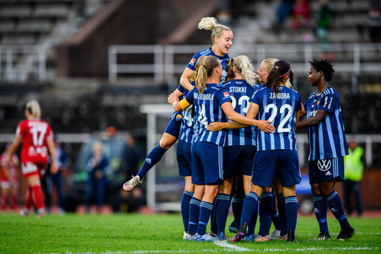 Djurgårdens spelare jublar