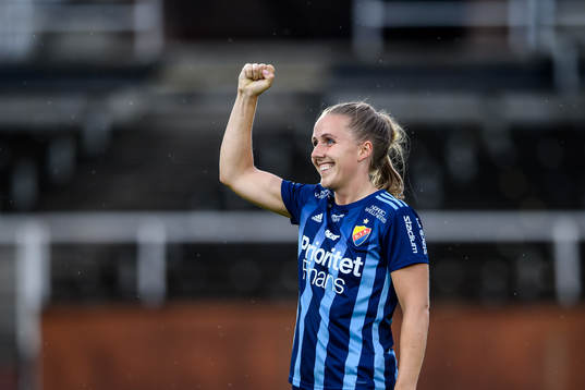 Djurgårdens Gudrun Arnadottir jublar