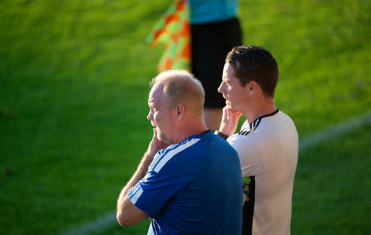 IFK Hässleholms  tränarduo Johan Persson och Percy Olsson