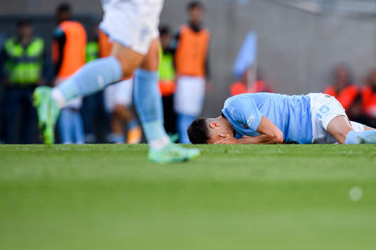 Anel Ahmedhodzic of Malmö FF in pain