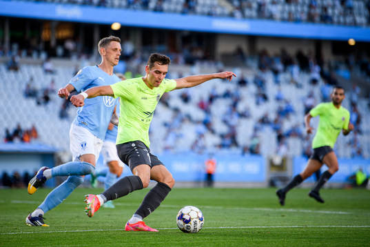 Sören Rieks of Malmö FF and Vladislavs Fjodorovs of Riga