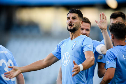 Antonio Colak of Malmö FF celebrates the 1-0 goal