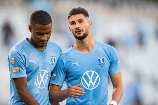 Amin Sarr and Antonio Colak of Malmö FF