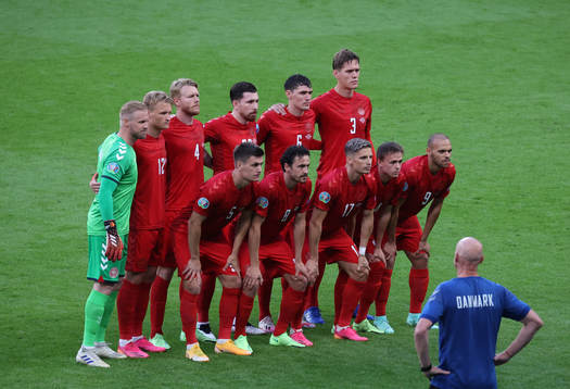 The starting eleven of Denmark