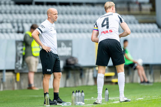 Landskronas tränare Billy Magnusson och Viktor Wihlstrand