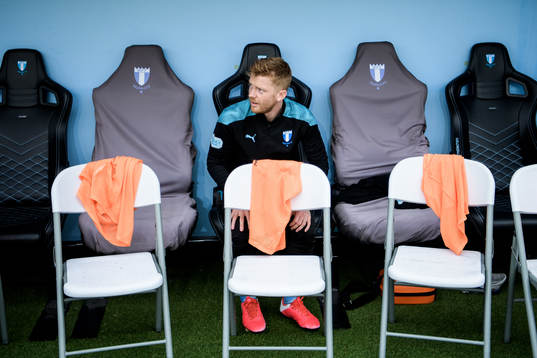 Malmö FFs Anders Christiansen på bänken