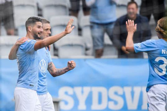 Malmö FFs Antonio Colak och Sören Rieks jublar