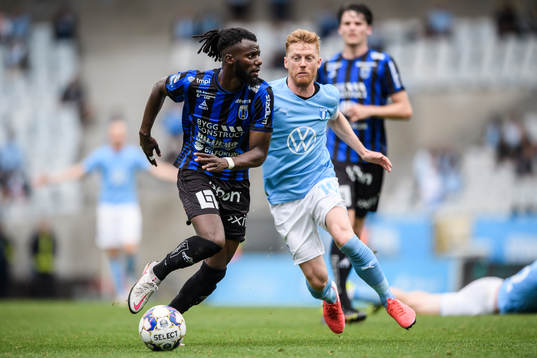 Sirius Joseph Colley och Malmö FFs Anders Christiansen