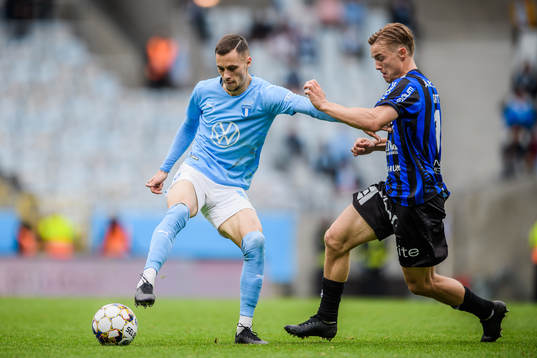 Malmö FFs Veljko Birmancevic och Sirius Marcus Mathisen