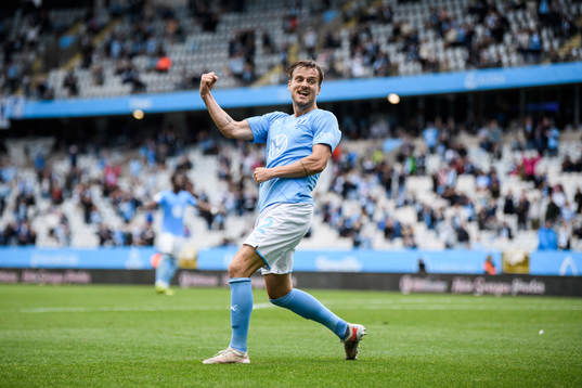Malmö FFs Eric Larsson jublar