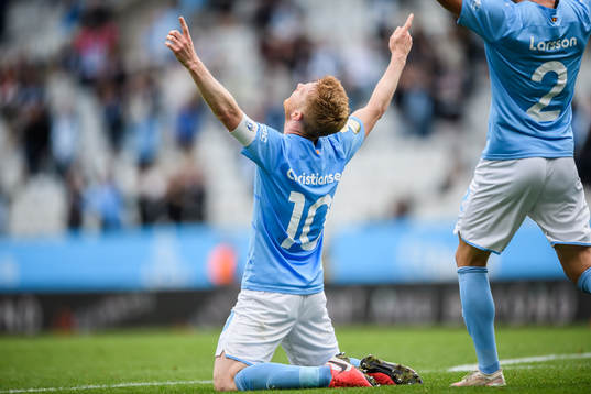 Malmö FFs Anders Christiansen jublar