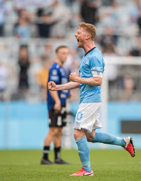 Malmö FFs Anders Christiansen jublar