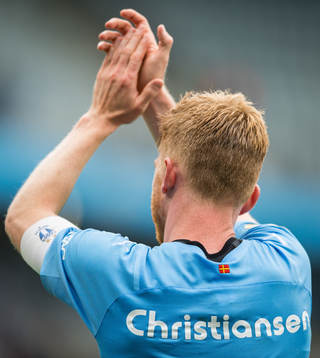 Malmö FFs Anders Christiansen tackar publiken