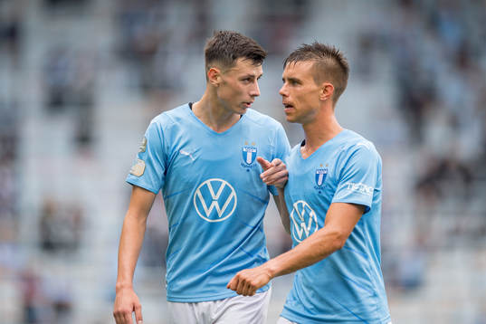 Malmö FFs Anel Ahmedhodzic och Jonas Knudsen