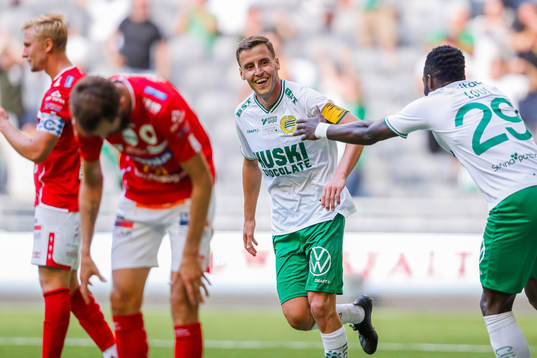 Hammarbys Jeppe Andersen jublar