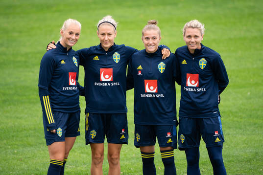 Stina Blackstenius, Emma Kullberg, Filippa Angeldahl och