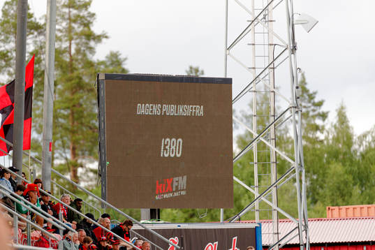 Skylt visar kvällens publiksiffra