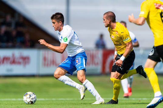 IFK Norrköpings Carl Björk och Mjällbys Ivan Kricak