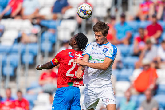 Helsingborgs Noel Mbo och Akropolis Sebastian Ungman