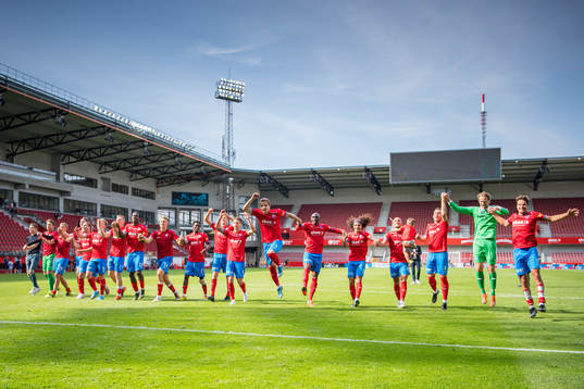 Helsingborgs spelare jublar