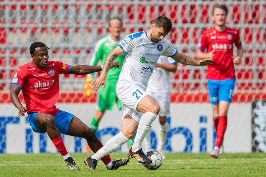 Helsingborgs Noel Mbo och Akropolis Astrit Ajdarevic