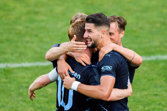Antonio Colak of Malmö FF celebrates the 0-1 goal