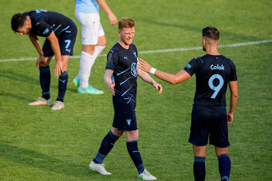 Anders Christiansen and Antonio Colak of Malmö FF