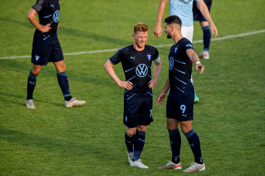 Anders Christiansen and Antonio Colak of Malmö FF