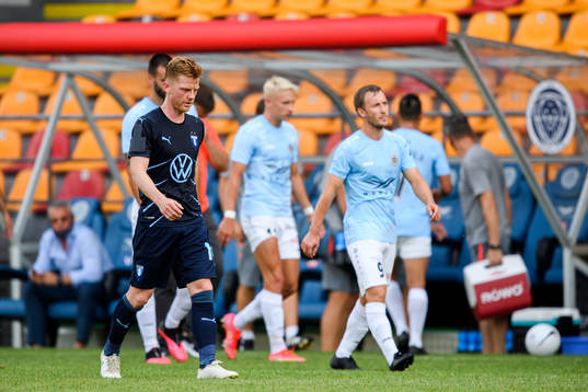 Anders Christiansen of Malmö FF looks dejected