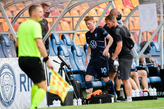 Anders Christiansen of Malmö FF in pain