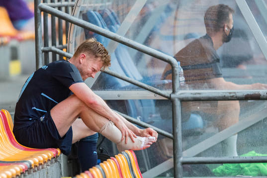 Anders Christiansen of Malmö FF with bandage around his