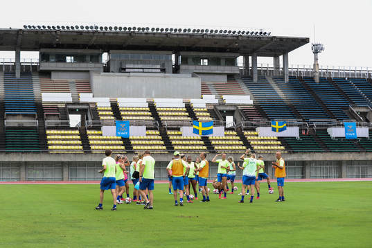 Players of the Swedish national women’s football team at