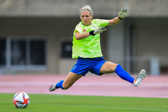 Goalkeeper Jennifer Falk of the Swedish national women’s