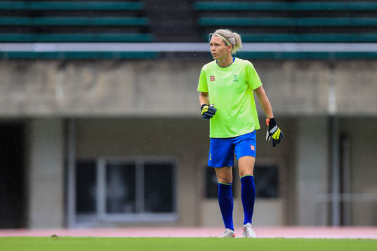Goalkeeper Jennifer Falk of the Swedish national women’s