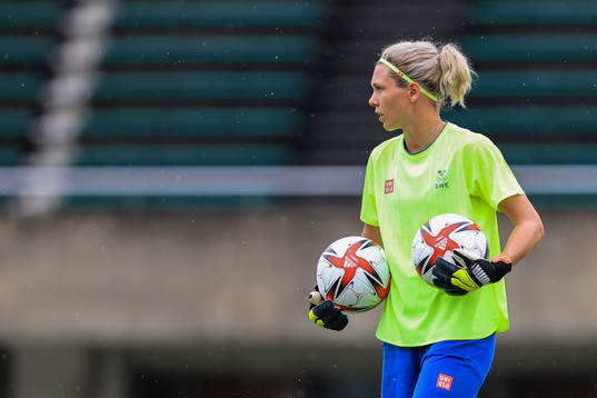 Goalkeeper Jennifer Falk of the Swedish national women’s