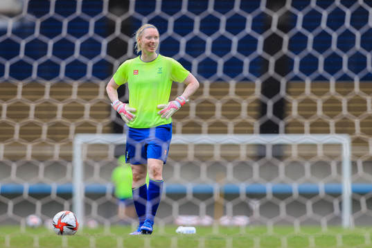 Goalkeeper Hedvig Lindahl of the Swedish national women’s