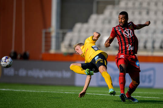 Elfsborgs Jeppe Møldrup Okkels och Östersunds Noah Sonko