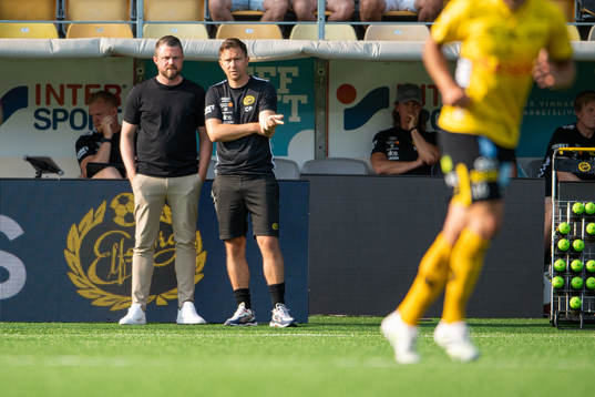 Elfsborgs manager Jimmy Thelin och assisterande tränare
