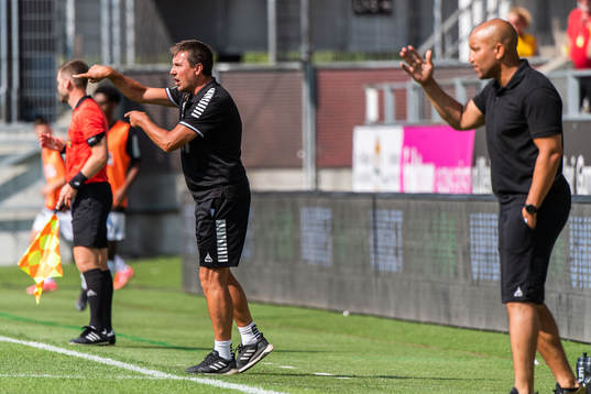 GAIS tränare Stefan Jacobsson och Brages tränare Klebér
