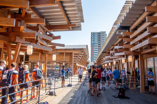 The Olympic Village and the mixed zone