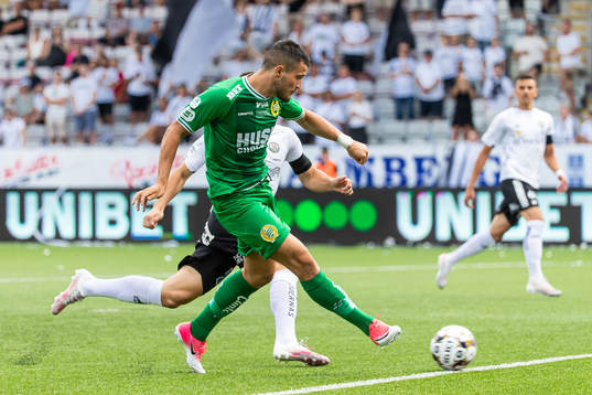 Hammarbys Astrit Selmani gör 0-1