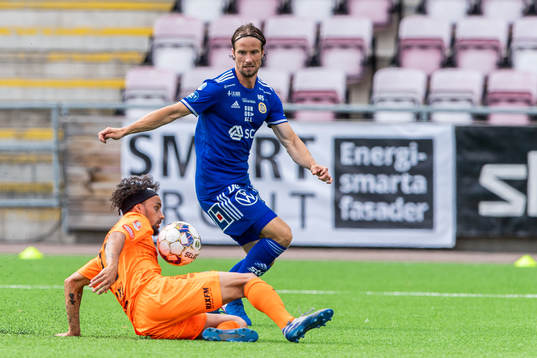 AFC Eskilstunas Viktor Fors och Sundsvalls Linus Hallenius