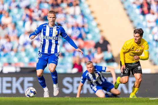 IFK Göteborgs Oscar Wendt och Mjällbys Jesper Gustavsson